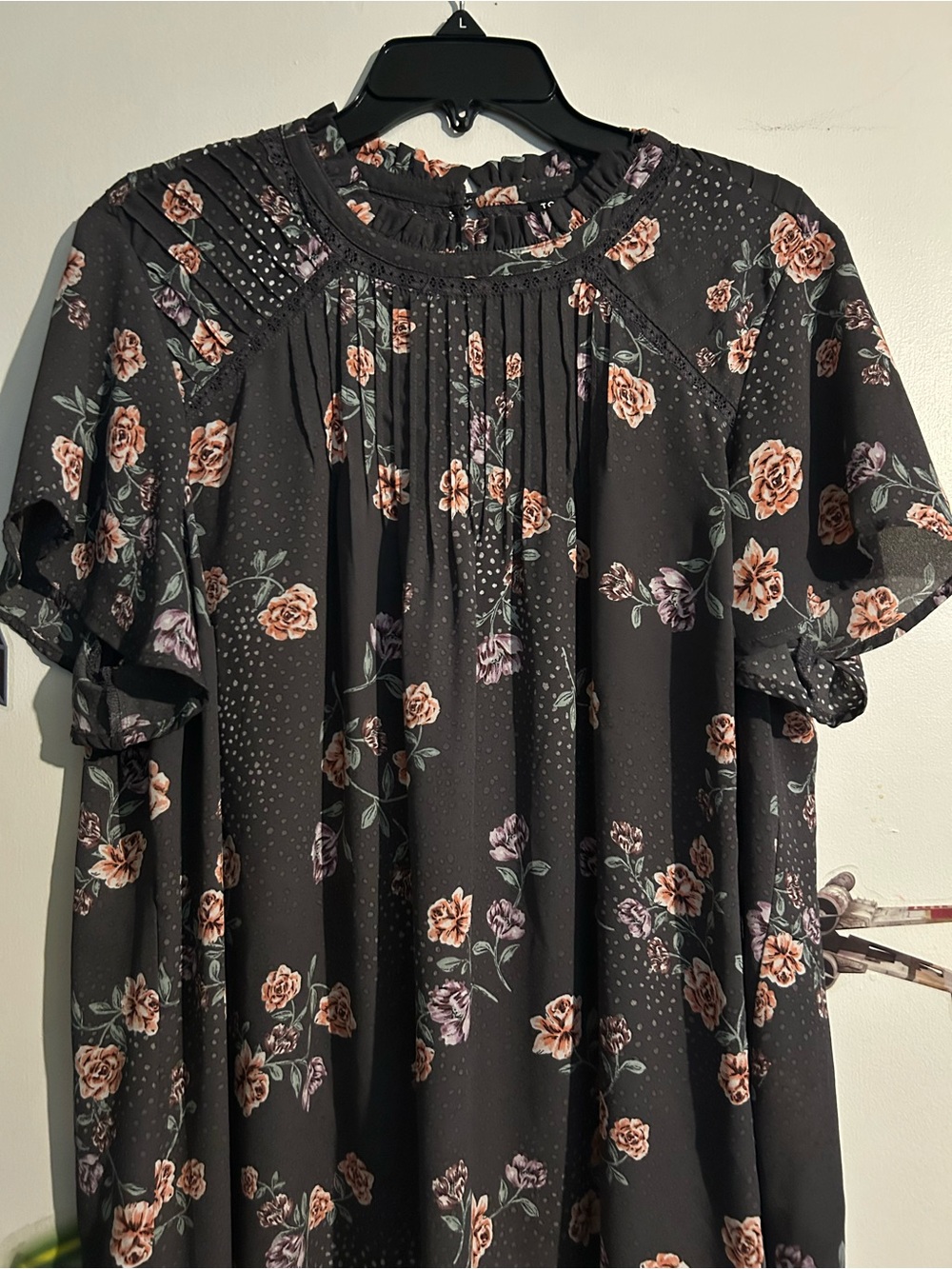 Torrid Floral Flutter Sleeve Blouse